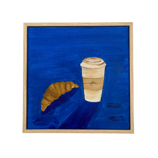 Café et Croissant Painting