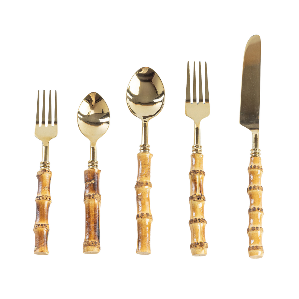 Real Bamboo 5-Piece Cutlery Set