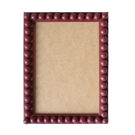 Brick Red Stained Bobbin Frame