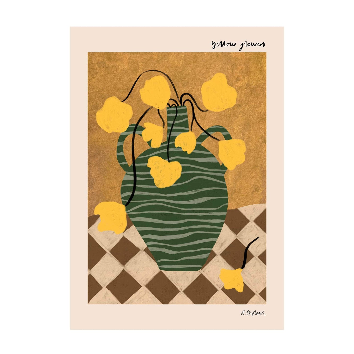 Yellow Flowers Print