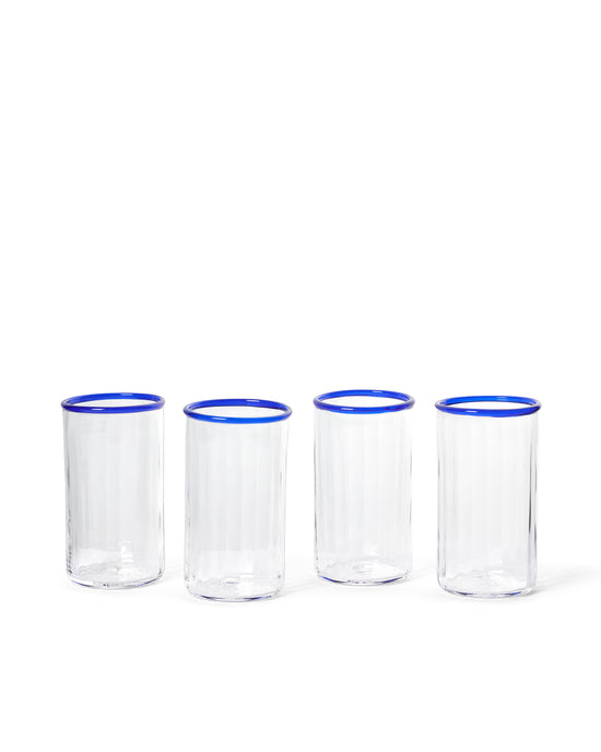 Peter Glass Blue Large - Set of Four