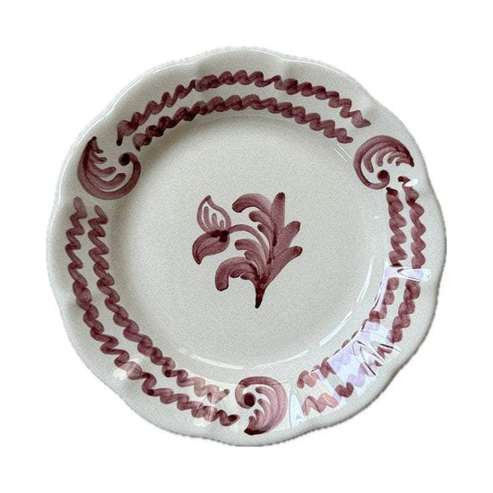 Antique Pattern Bordeaux Dining Plate