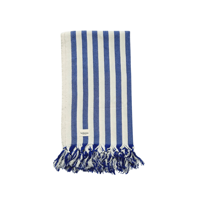 Brighton Stripe Hammam Towel - Blue