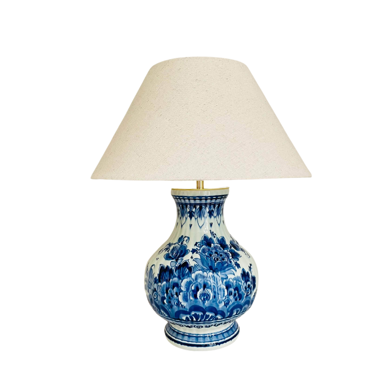 Antique Delft Table Lamp