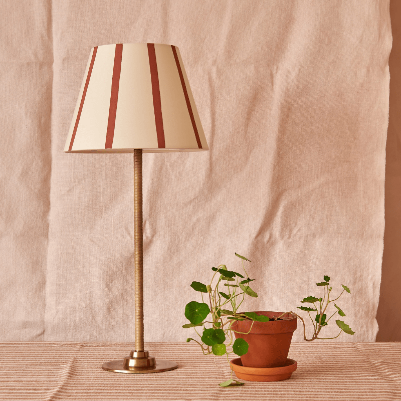 Rust Stripe Lampshade