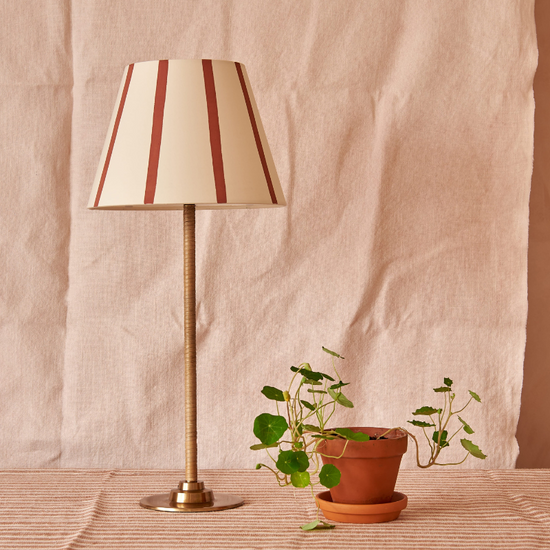 Rust Stripe Lampshade