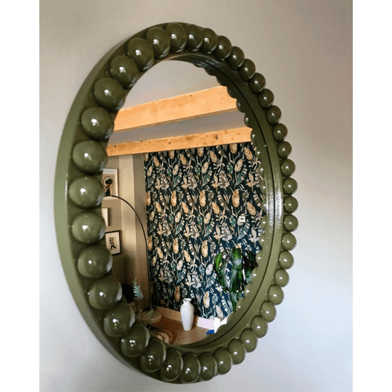 Round Over-Sized Bobbin Mirror