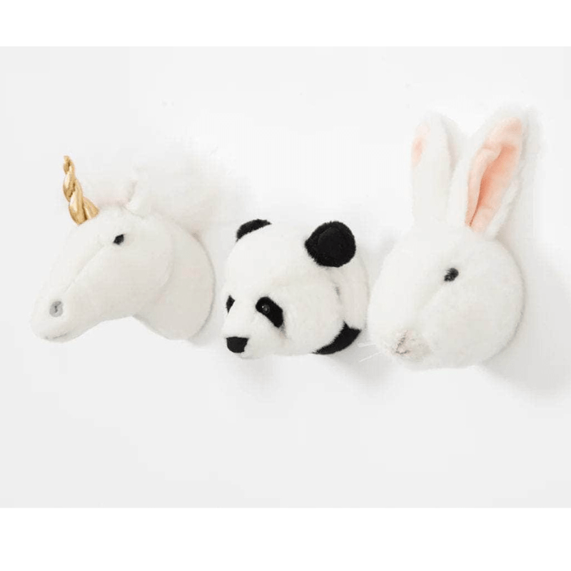 Box of Mini Animal Wall Mounted Plush Heads