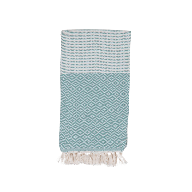 Nordic Dot Hammam Towel - Grey Green