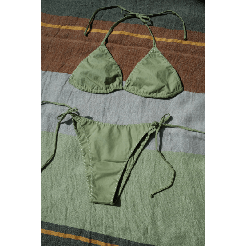 Green Cotton Bikini