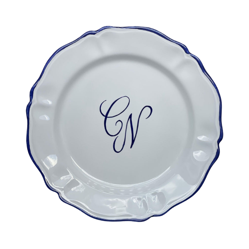 Personalised Ceramic Single Wedding Engraved Round Serving Platter