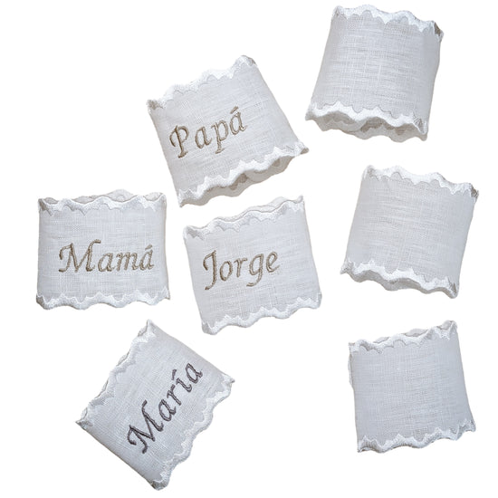 MARSELLA - Personalised Linen Napkin Ring