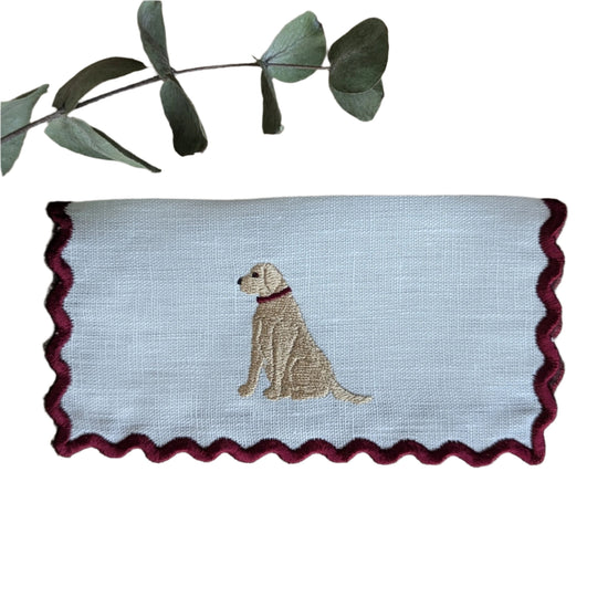 LABRADOR - Labrador embroidery cocktail napkin set (set of 6)