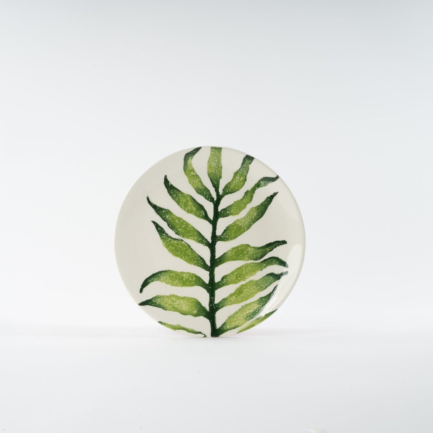 Hand-Painted Ceramic Plates - Leaves Collection