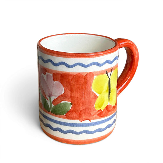 Terracotta Butterfly Fleur Mug