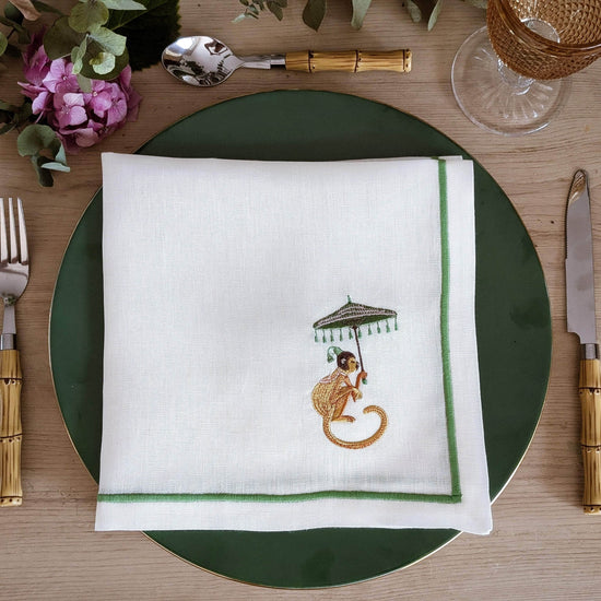 Monkeys - Monkeys Embroidery Table Napkin Set (set of 4)