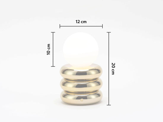 Brass rechargeable table lamp