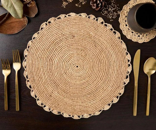 Handmade Raffia Woven Placemat