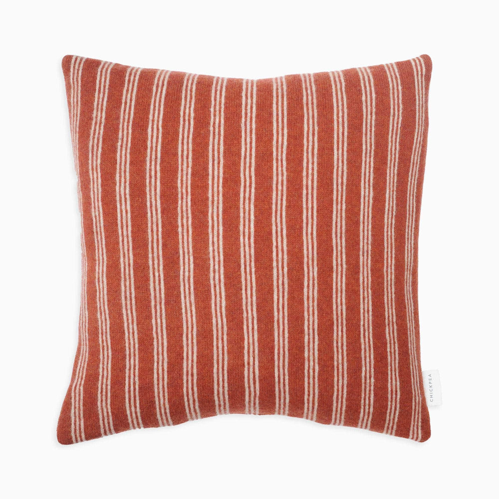 Rust Ticking Stripe Cushion