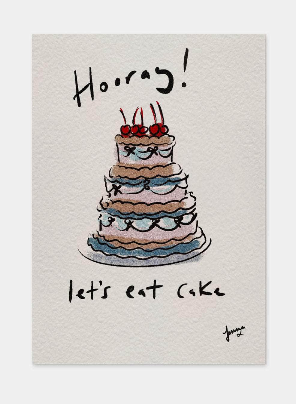 Eat Cake Greeting Card