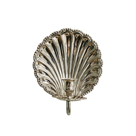 Shell Brass Wall Sconce Single (Chrome)