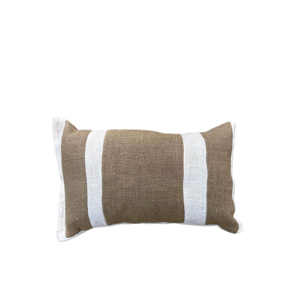 Naturally Dyed Onion Skins Stripe Lavender Pillow