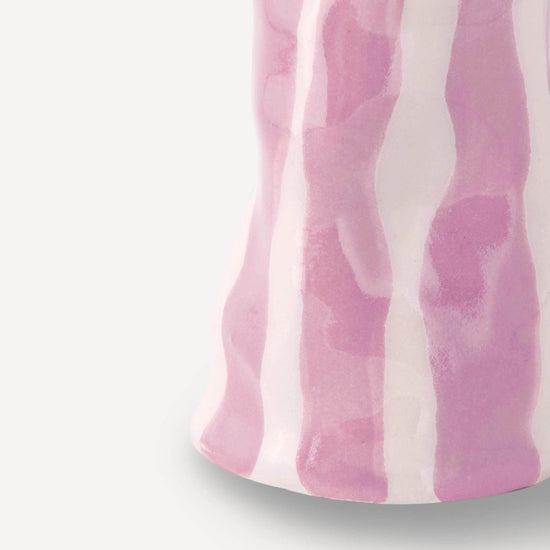 Violet Candy Stripe Candle Holder