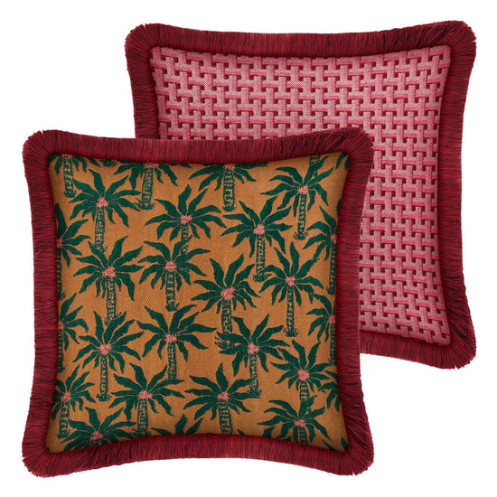 Double Sided Cushion Laura Moss & Caramel x Janis Bordeaux & Pink