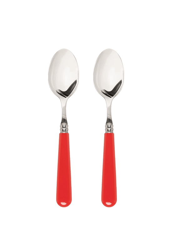 Classic Red Set of 2 Dessert Spoons