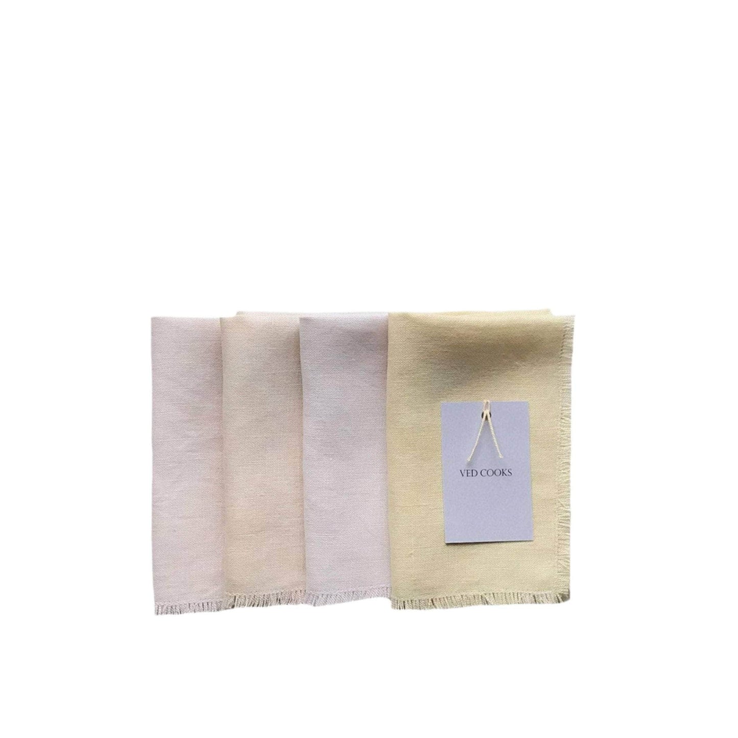 Naturally Dyed Neutral Assorted Placemats - Set of Four