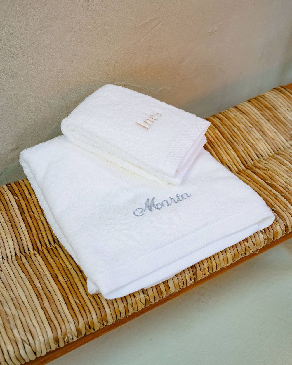 Personalised White Bath Towel