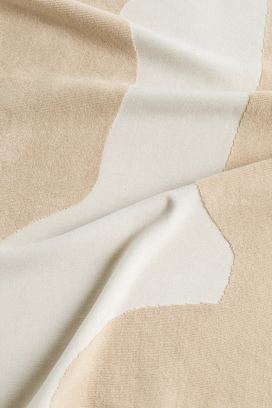 Cotton Arc Tea Towel  - Parchment