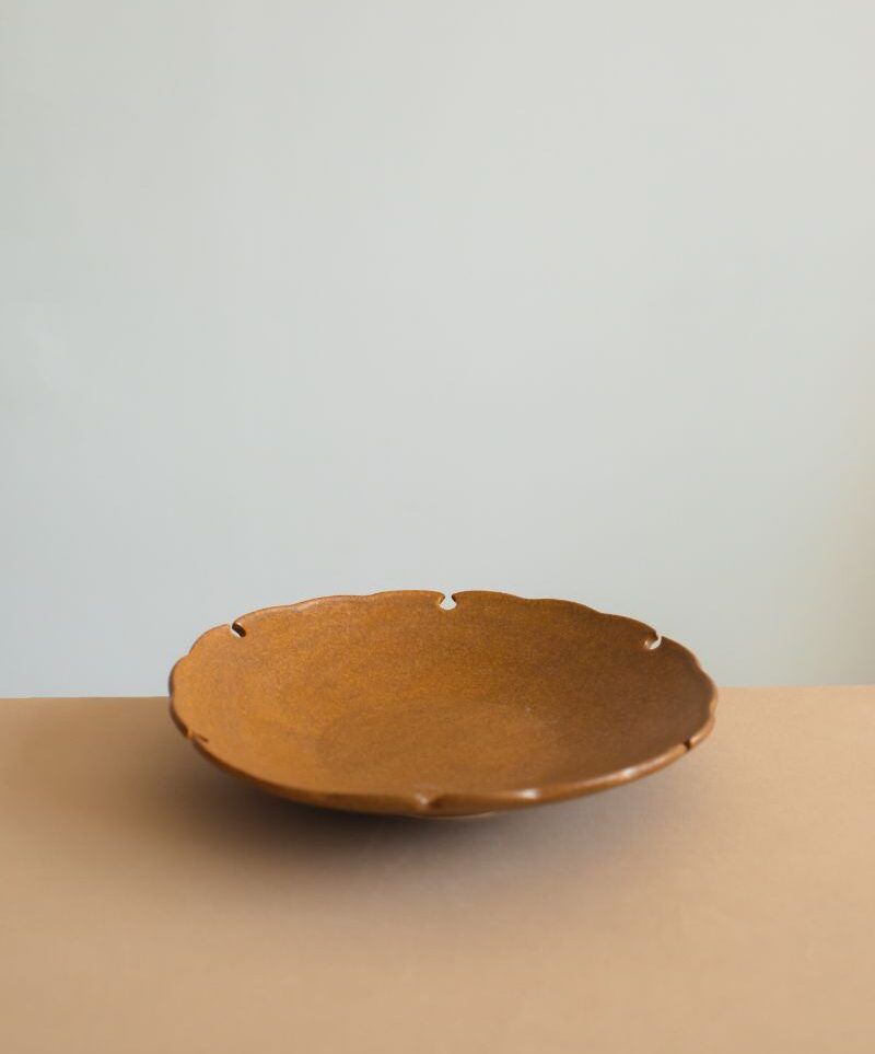 Yoshida Pottery Yukiwa Brown Plate