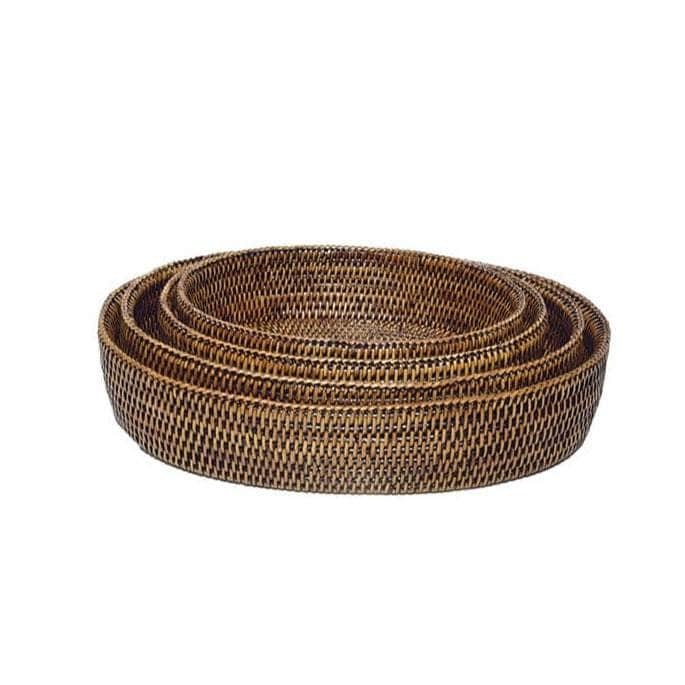 Medium Oval Rattan Bowl