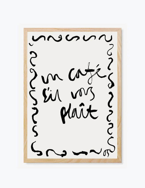 Un Café S'il Vous Plaît Print