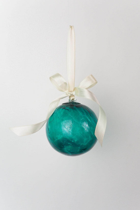 Turquoise Antique Glass Bauble