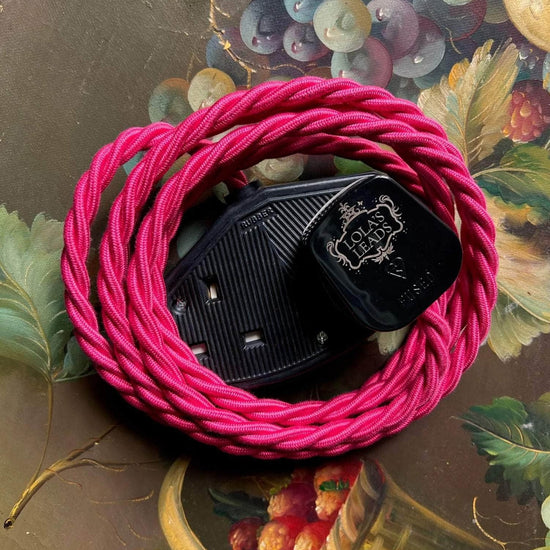 Fabric Extension Cable in Raspberry