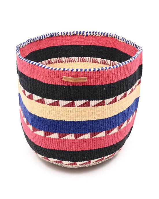 SAWA: Extra Large Red, Black, Blue, Yellow Wool Basket