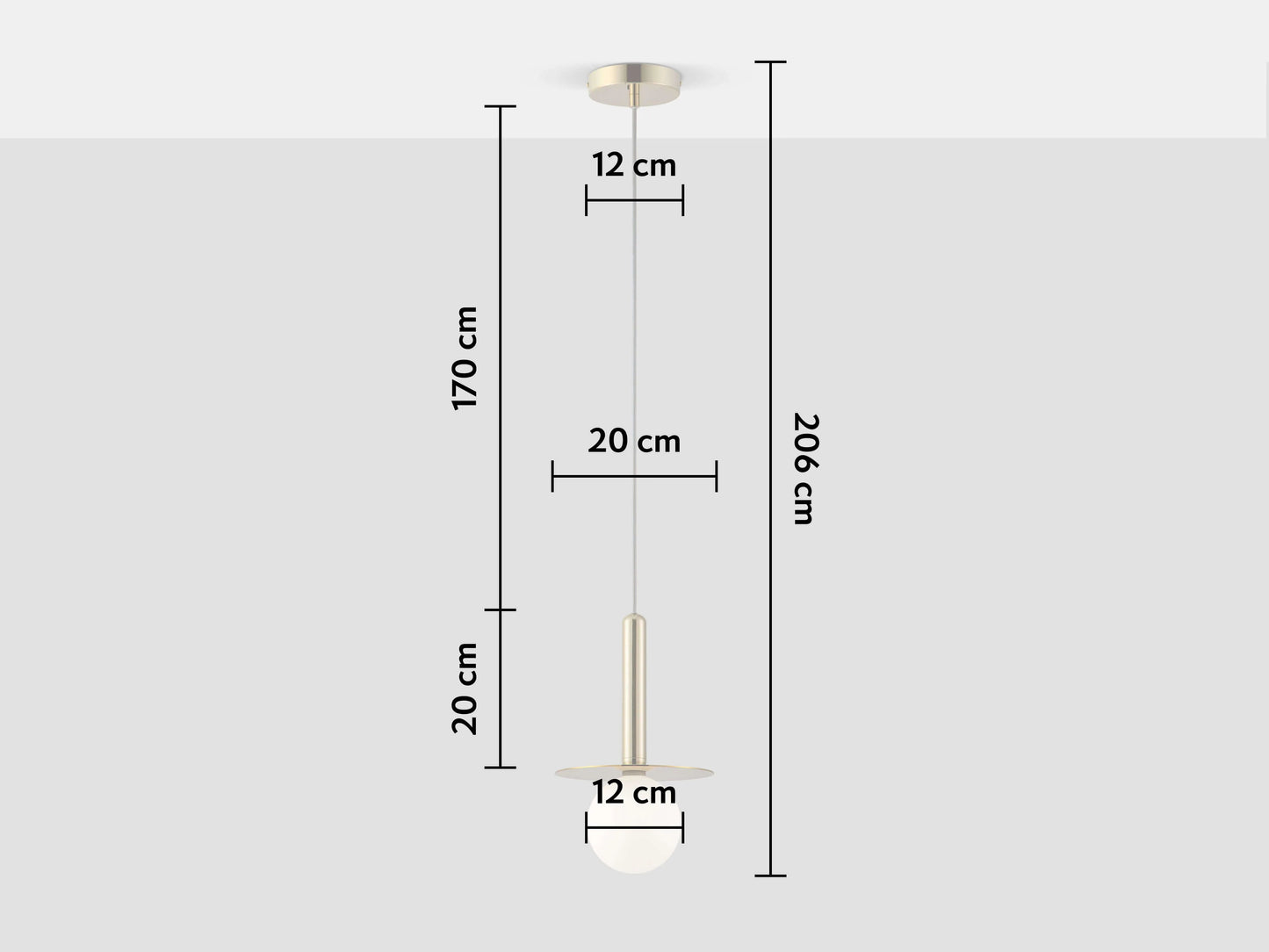 Brass Plate Pendant Ceiling Light