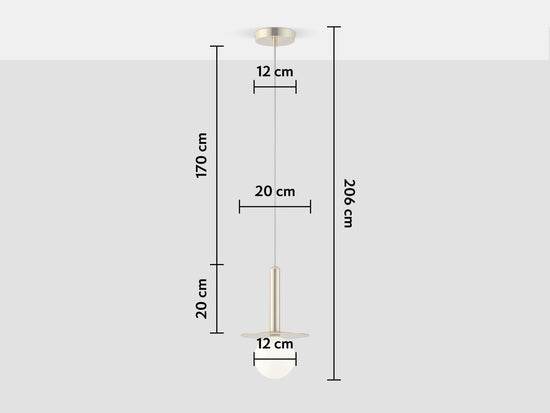 Brass Plate Pendant Ceiling Light