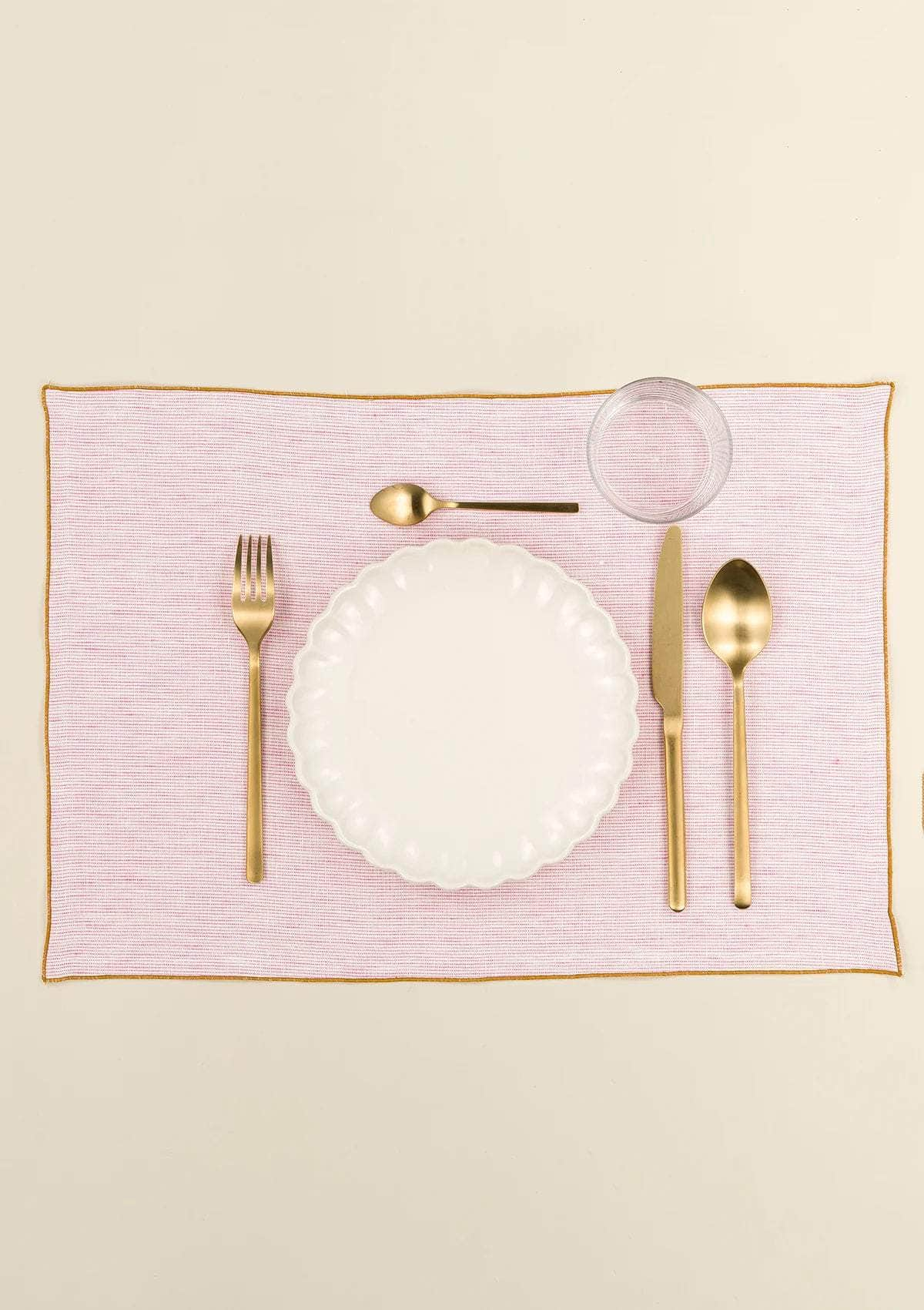 The Pink & White Stripes Linen Placemats (set of 2)