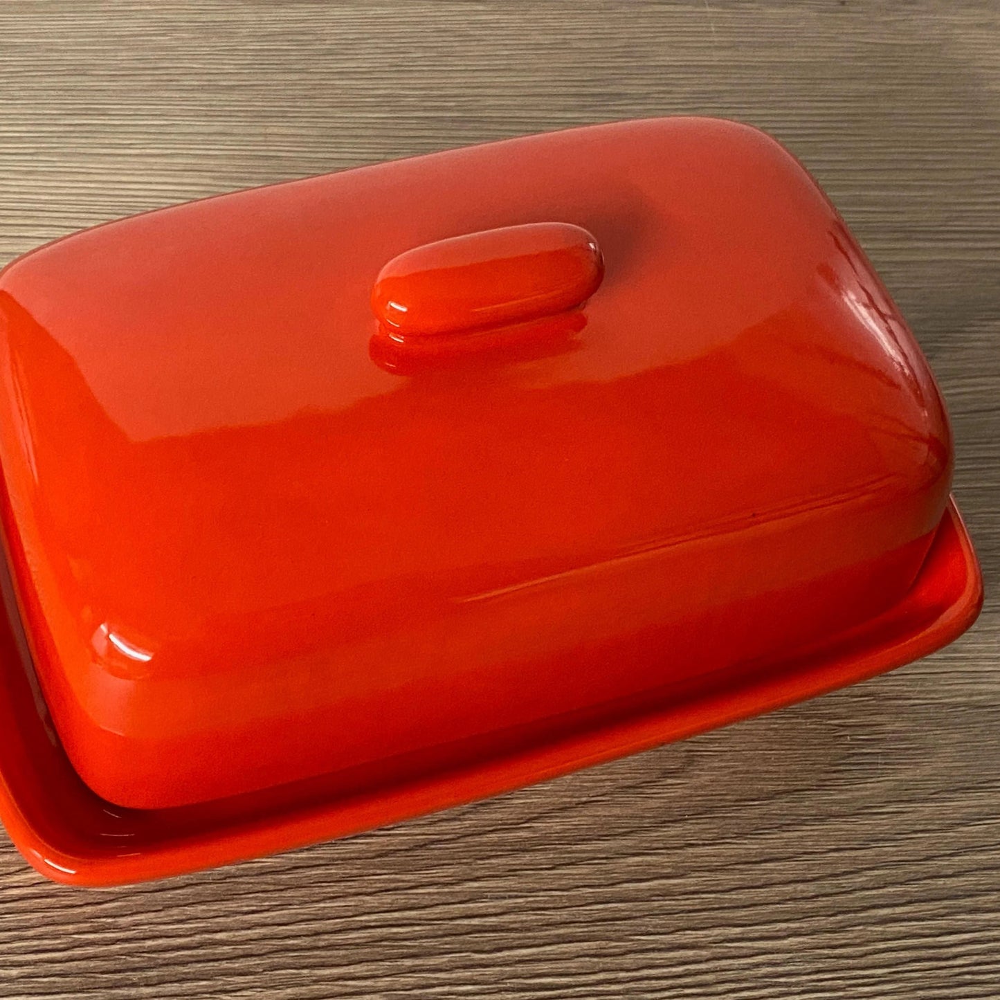 Butter Dish Red Glaze