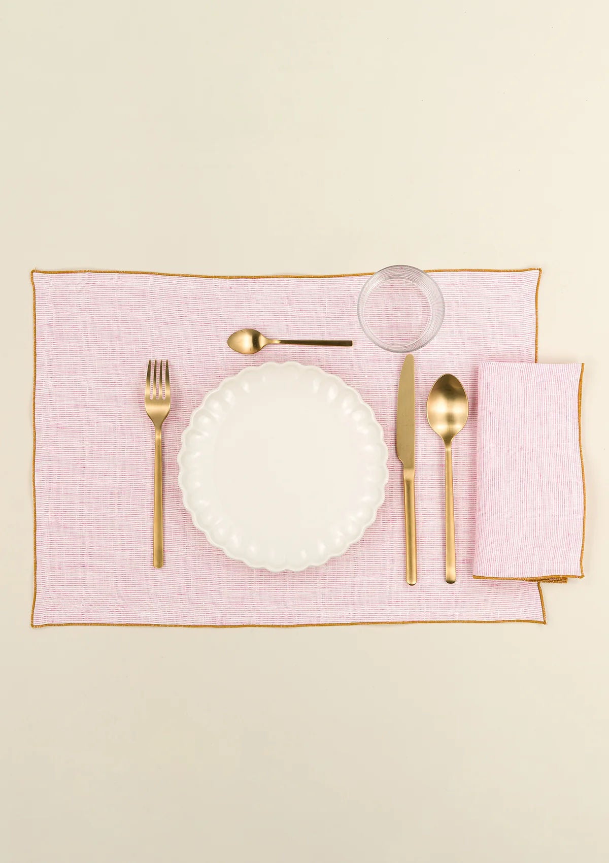 The Pink & White Stripes Linen Napkins (Set of 2)