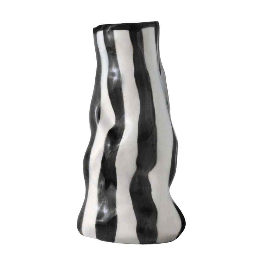 Black Candy Stripe Vase