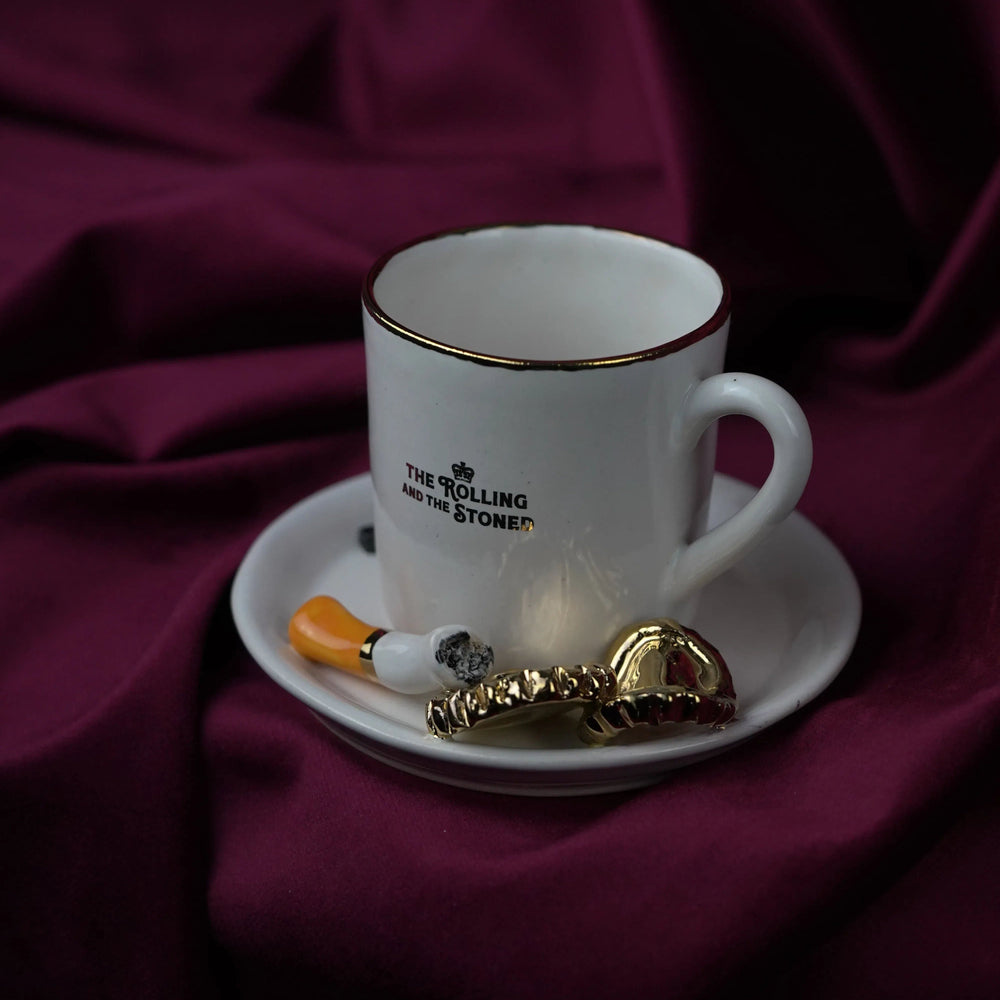 Double Beer Cap Espresso Cup & Saucer