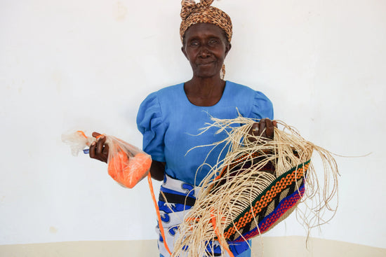 SHAKA: Extra Large Blue, Red, Green, Yellow Wool Basket