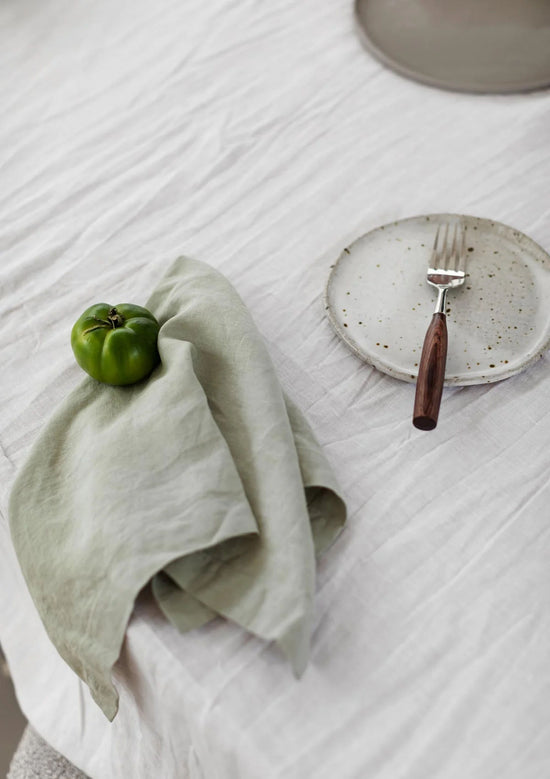 100% Linen Table Napkins - Sage Green (Set of Four)