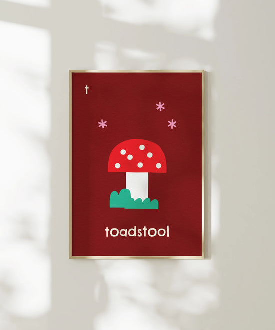 T for Toadstool Print