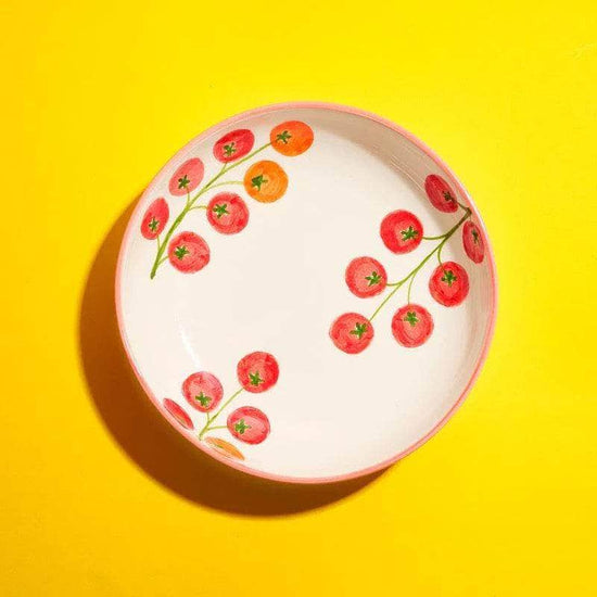 Hand-painted Tomato Pasta Bowls (Set of 2)