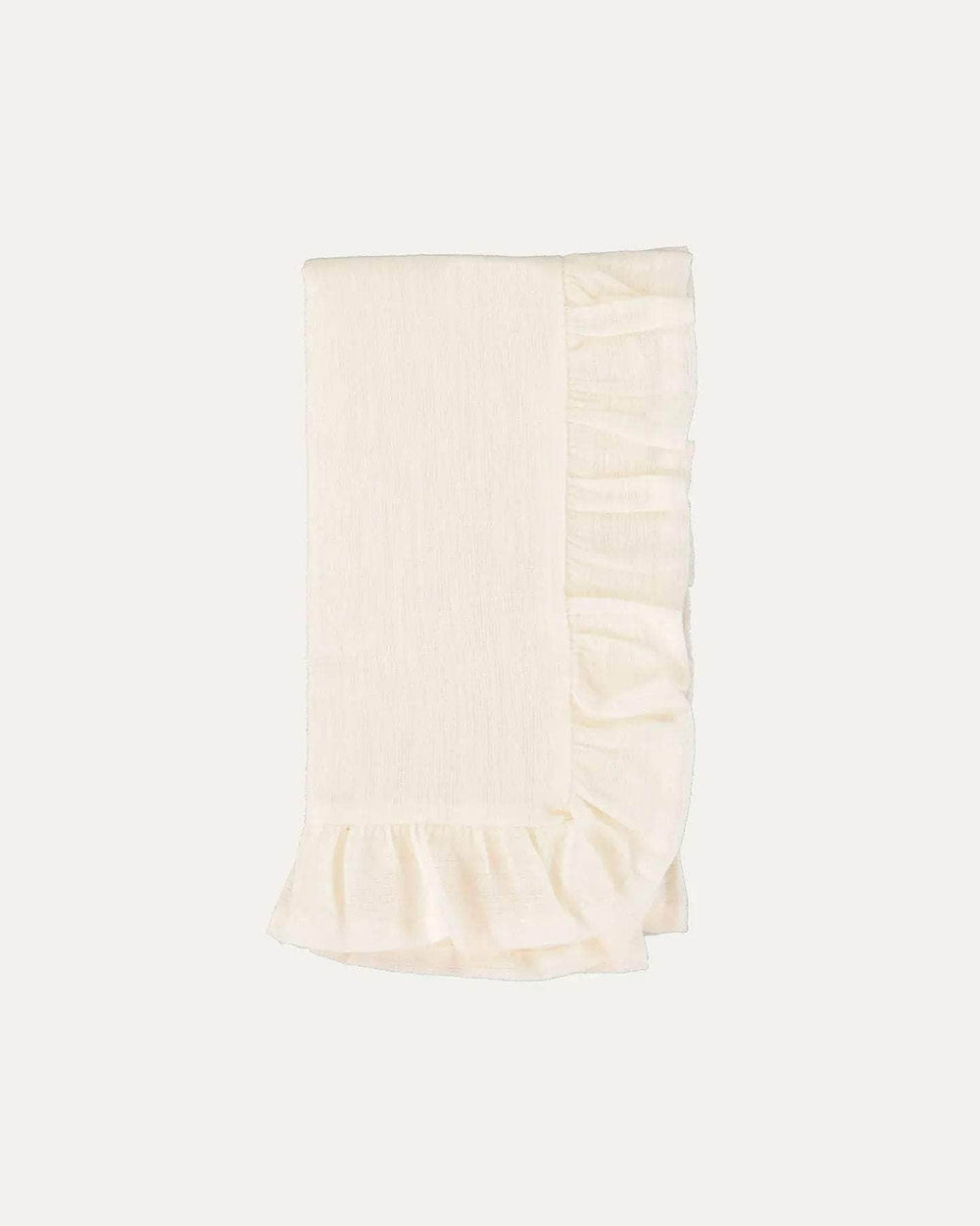 Ivory Linen Ruffle Napkin